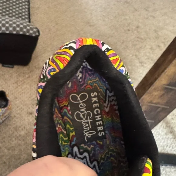 Skechers and Jen Stark Collab Multicolor Vibrant Sneakers NWOT - Picture 7 of 9